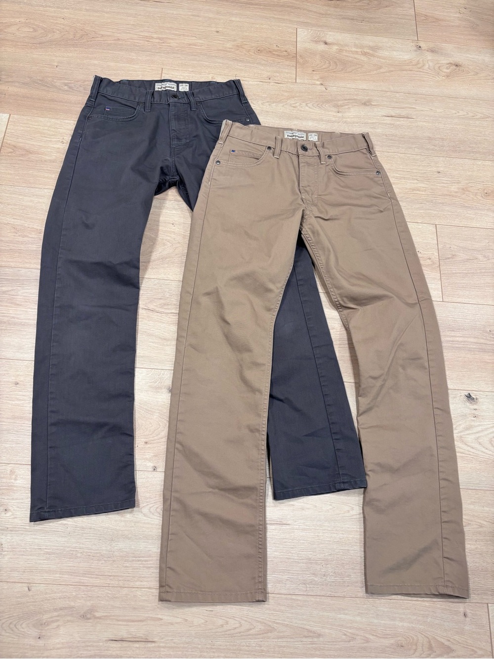 PATAGONIA 2 pair Mens Performance Twill Straight Leg‎ Jeans Sz 28x30 organic lot